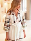 Ukrainian Embroidered Dress Traditional Vyshyvanka Xs-5xl Embroidery Boho Dress