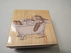 Lot Of 3 Stampabilities House Mouse Rubber Stamps Balloon Ride Donut Bliss Relax