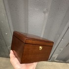 Chelsea Brass Wood Analog Desk Clock With Arabic Numerals In Wooden Box