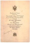 Wwii General Hap Arnold Retirement Dinner Invitation  Signed By Gen Carl Spaatz 
