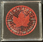 2025 1 Oz  9999 Silver Canada Maple Leaf Spiderman Web Color Coin 199 Minted  