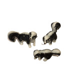 Miniature Bone China Figurines Skunk Family Vintage 1960 s Japan 3 Doll House