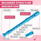 Soprano Recorder Instrument School Descant Baroque Fingering 8 Hole Flute Blue