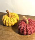 Crochet Pumpkin Amigurumi Lot  2   Excellent Autumn   Halloween Decor  Handmade