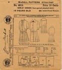 1910s Rare Mccalls Sewing Pattern 4814 Uncut Little Girls Victorian Dress Sz 10