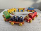 Vintage Playskool De-luxe Take-apart Train Set Wooden Pull Toy 1950 s