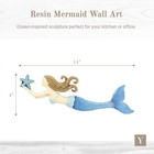   Resin Mermaid Wall Art     14   l X 3 5   h Nautical Decor Piece     Beach Decorations