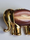 Elephant Lapel Pin Synthetic Cats Eye Stone For Body
