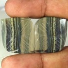 69 35cts 100  Natural Carved Fluorite Pair Fancy Cabochon Gemstones 22x 24x 05mm