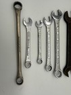 Vintage Wrench Lot 8 Sae Combo Open End Great Neck Olympia Billings Usa Tool