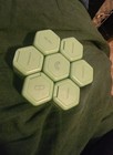 Cadence Green Hexagon Travel Pill Organizer Vitamin Containers Set