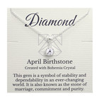April Birthstone Jewelry Set  Drop Earrings   Necklace Set  Silver Or Gold
