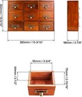 Desk Drawer Organizer Wooden Vintage Apothecary Cabinet With 9 Drawers Brown