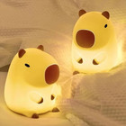 Cute Capybara Night Light Silicone Led Bedside Lamp Kids Room Decor Gift