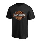     hot Item - Harley-davidson Men s Orange Bar   Shield Black T-shirt Gildan