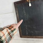 Antique Wooden Framed Chalkboard Slate Educational Decor