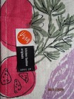 Vintage Vera Neumann Mcm Linen Tea Dish Towel Salad Red  Lilac  Green - New