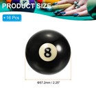 2-1 4   8 Ball Billiard Replacement Ball Pool Table Ball  Black 16 Pcs