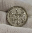 1924-a Germany Drei Mark 3 Marks Weimar State Mint Berlin Silver Coin Cleaned