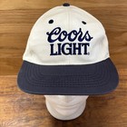 Coors Light Hat White Blue Snapback Embroidered Beer Logo Cap