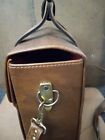Vintage Tucky Brown Leather Apothecary Style Hard-side Camera Bag Case W  Strap