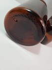 3 Pc  Vintage Belgium Amber Brown Glass Apothecary Jars  Bubble Top Fall Decor