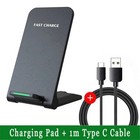 Wireless Fast Charger Charging Pad Stand Dock For Samsung Galaxy Iphone Phone