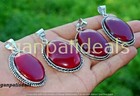 New Sale    Garnet Ethnic Handmade Pendants Jewelry  25 Pcs Lots Mix Shapes
