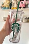 Starbucks Minimalist Style Series Transparent Plastic Straw Cups Large Capacity