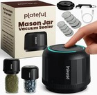 Plateful Electric Mason Jar Vacuum Sealer Kit Wide Mouth And Regular Mouth Jars