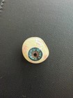Vintage Human Prosthetic Eye   Antique Glass Artificial Blue Eye
