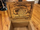 1979 Yukon Jack Canadian Whiskey Liqueur Wood Crate W Leather Straps
