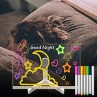 Acrylic Dry Erase Board With Light Up Stand  11 81  X 7 87  Clear White Board   