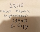 Original 1975    supervixens    Movie Poster Russ Meyer Cult Classic One Sheet