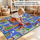 Educational Road Traffic Carpet Kids Carpet Playmat Car Rug Fun City Life Map Ki