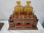 Vintage 1970   s Medieval Castle Bar Set  - 2 Decanters   4 Shot Glasses