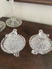 Vintage Hofbauer The Byrdes Crystal Collection Trinket Box Round Footed Set Of 2