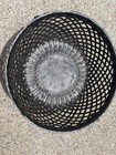 Vintage Handcrafted Iron Strip Bowl Rustic Woven Lattice Vegetable Basket 40   