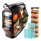 Trqwh Welding Helmet With Large View  Led Light  And Magnifying Cheater Lens