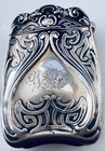 Sterling 2 1 2  Vesta Case Match Safe Art Nouveau Gorgeous Excellent Well Workin