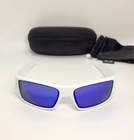 Oakley Custom Gascan Polished White W galaxy Blue Polarized Sunglasses Authentic