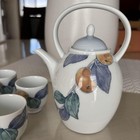 Noritake Teapot And Teacup Set Of 4 Showa Retro Unused W box