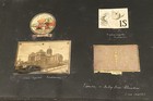 Antique Scrapbook Early 1900s State Capitals Flowers Motto Cartoons Flag Emblems