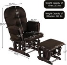 Glider And Ottoman Set Wood Glider Rocker For Nursery Upholstered Comfort