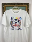 Vintage 90 s Euro Fifa England Football Shirt Jersey Over Print Mens Rare Size L