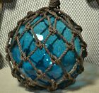 Vintage Glass Fishing Float In Aqua