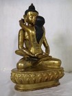 Chinese Antique Qing Dynasty Gilt Bronze  Buddha     G