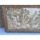 Tapestry Wall Art Large 58x23 Gold Frame Pastoral Scene Ornate Vintage