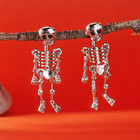 1pair Halloween Horror Skeleton Skull Earrings For Women s Holiday Gothic Wear