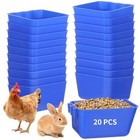 20 Pcs Cage Cups 16 Oz Chicken Feeder Waterer Birds Feeders Hanging Bunny Cage 